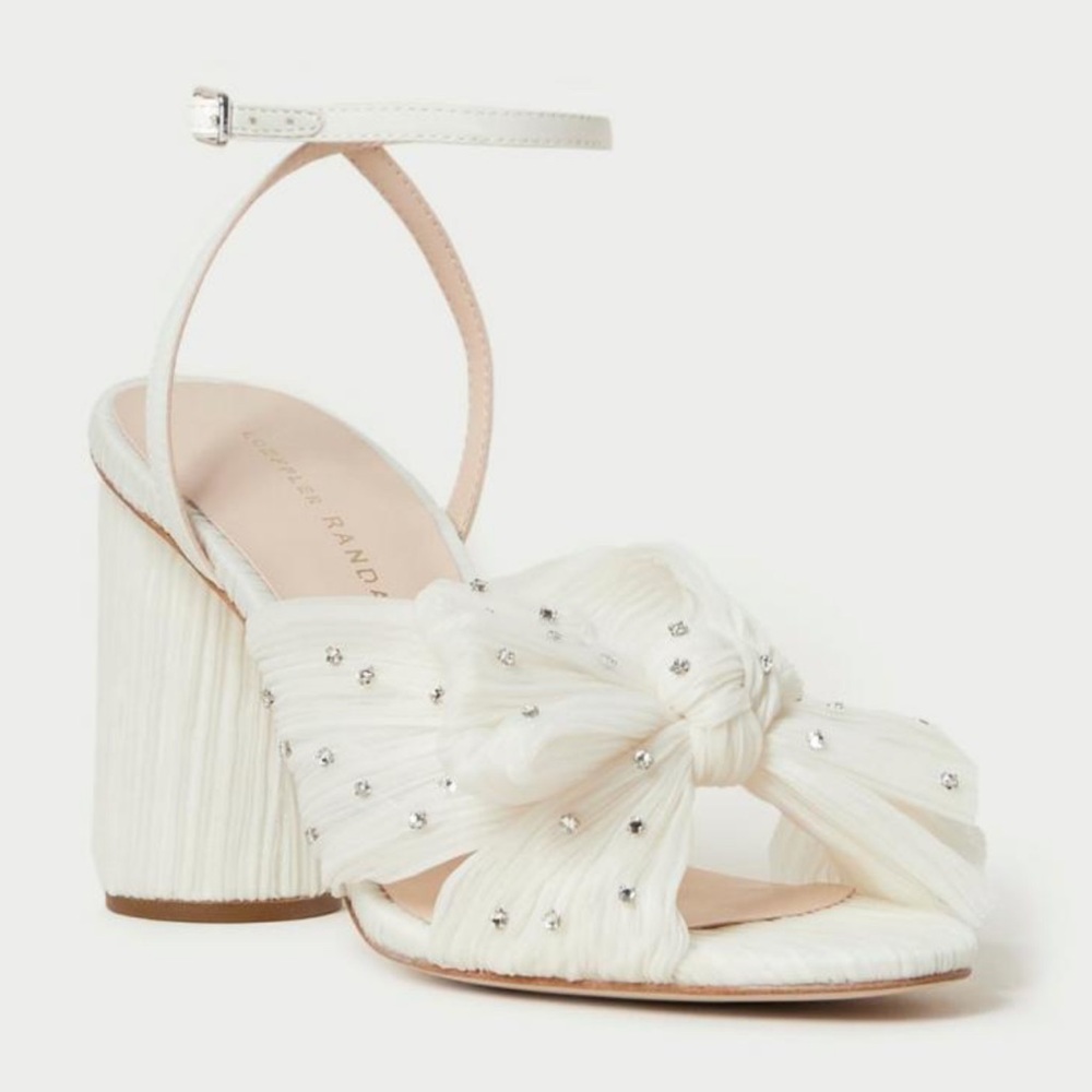 Loeffler Randall Camellia Pearl Rhinestone Bow Heel - DISCONTINUED!!